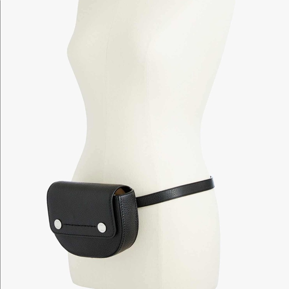 J.Crew Brand New Black Pebbled leather Belt Bag